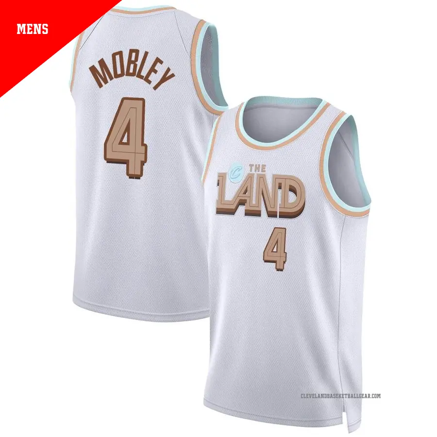 ＃4 Men's Evan Mobley Cleveland Cavaliers 2022/23 Swingman White City Edition Jersey