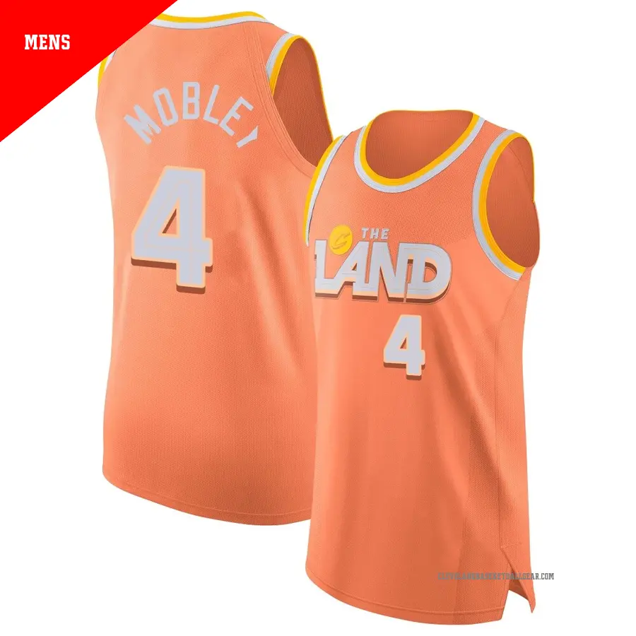 ＃4 Men's Evan Mobley Cleveland Cavaliers 2025/26 Authentic Orange City Edition Jersey