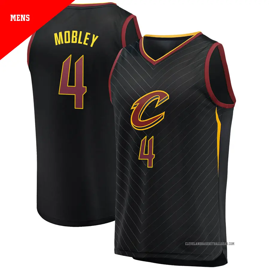 ＃4 Men's Evan Mobley Cleveland Cavaliers Black Fast Break Jersey Statement Edition