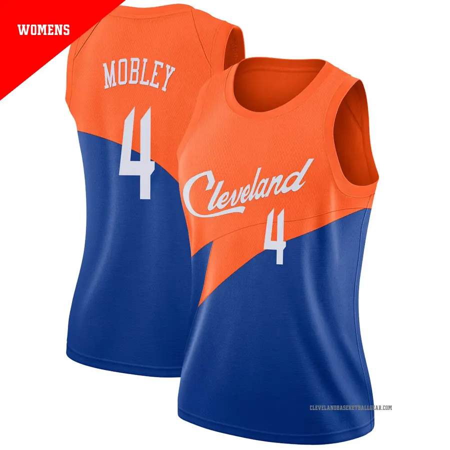 ＃4 Women's Evan Mobley Cleveland Cavaliers 2018/19 Swingman Blue JerseyCity Edition