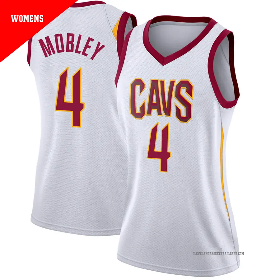 ＃4 Women's Evan Mobley Cleveland Cavaliers White Swingman JerseyAssociation Edition