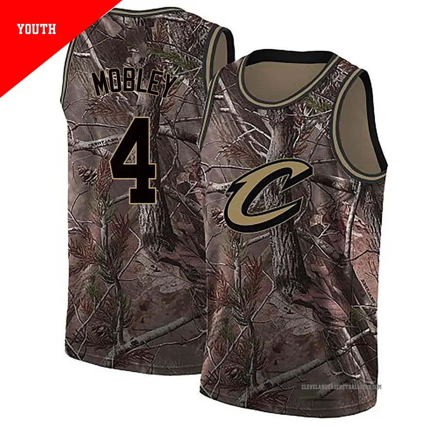 ＃4 Youth Evan Mobley Cleveland Cavaliers Camo Swingman Realtree Collection Jersey