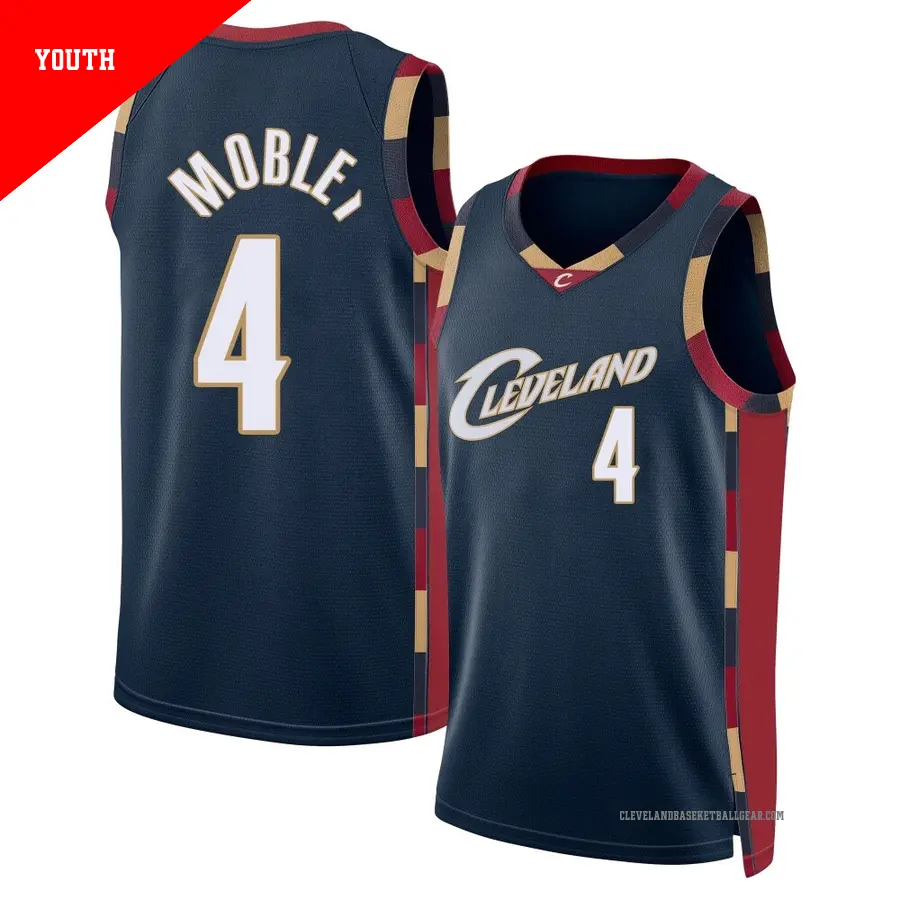 ＃4 Youth Evan Mobley Cleveland Cavaliers Navy Swingman Classic Edition Jersey