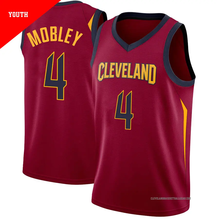 ＃4 Youth Evan Mobley Cleveland Cavaliers Swingman Maroon Jersey Icon Edition