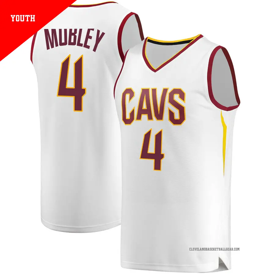 ＃4 Youth Evan Mobley Cleveland Cavaliers White Fast Break JerseyAssociation Edition