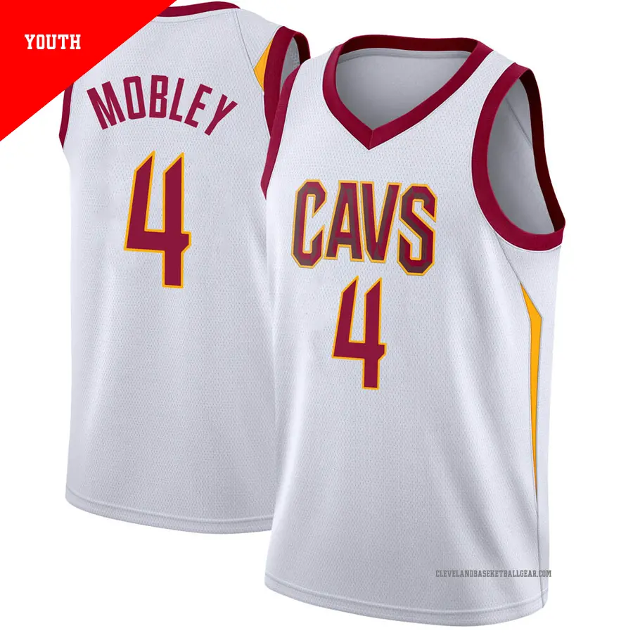 ＃4 Youth Evan Mobley Cleveland Cavaliers White Swingman JerseyAssociation Edition